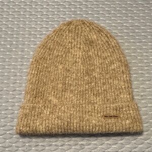 Grey Tan Knit Beanie